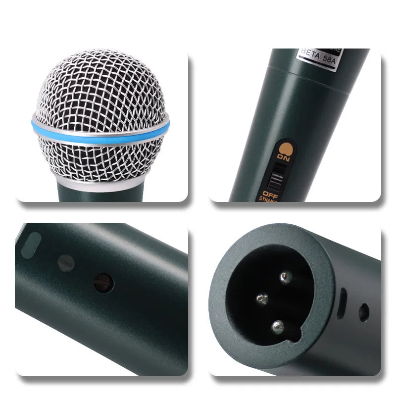 Wired Professional Dynamic Microphone Mic For PC Karaoke Machine System Sound Room Gaming Gamer Audio Sing Live Streaming Kits