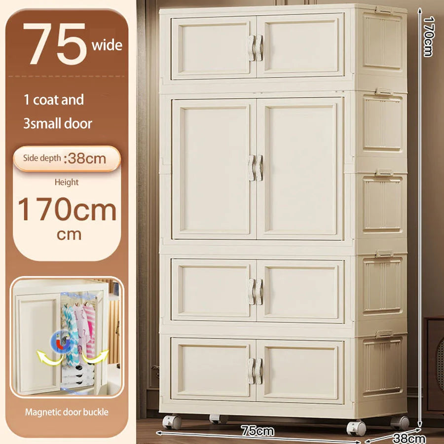 Home Use Baby Closet Easy Assembly Bedroom Storage Cabinet Thickened Children's Clothes Organizer Infant Wardrobe