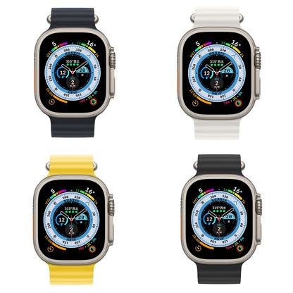 Ocean Strap for apple watch Band 44mm 40mm 45mm 41mm 49mm 46mm silicone correas bracelet iWatch series 7 5 6 3 se 8 Ultra 2 9 10