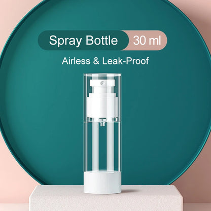 15/30/50/100ML Clear Airless Cosmetic Cream Pump Bottle Refillable Vacuum Dispenser Spray Lotion Bottle for Travel Makeup Contai