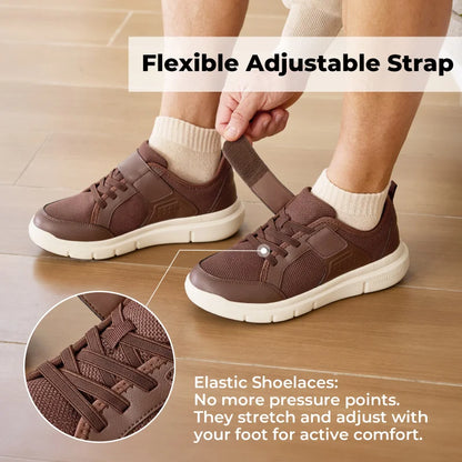 FitVille Wide Toe Box Diabetic Walking Shoes For Men Lightweight Non-Slip Breathable Casual Shoe For Swollen Feet Outdoor