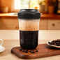 Microwave Safe Plastic Shaker Bottle with Scale 560ML Tumbler Leakproof Coffee Mixing Bottle Smoothies