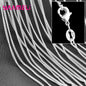Authentic 5PCS Solid 925 Sterling Silver Jewelry Chains Necklace with Lobster Clasps fit Men Women Pendant 18 Designs 16-30 Inch