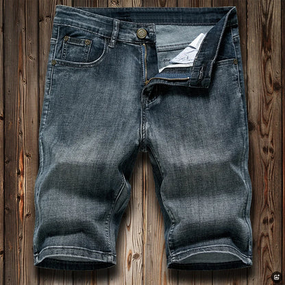 2026 Summer Shorts Jeans Men Denim Pants Stretch Dark Blue Fashion Design Men's Jeans Slim Straight Male Short Jeans Hombre