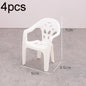 4pcs Miniature Backrest Chair Set Plastic Dollhouse Armchairs 1/6 Scale Doll Furniture Ideal Children's Gifts