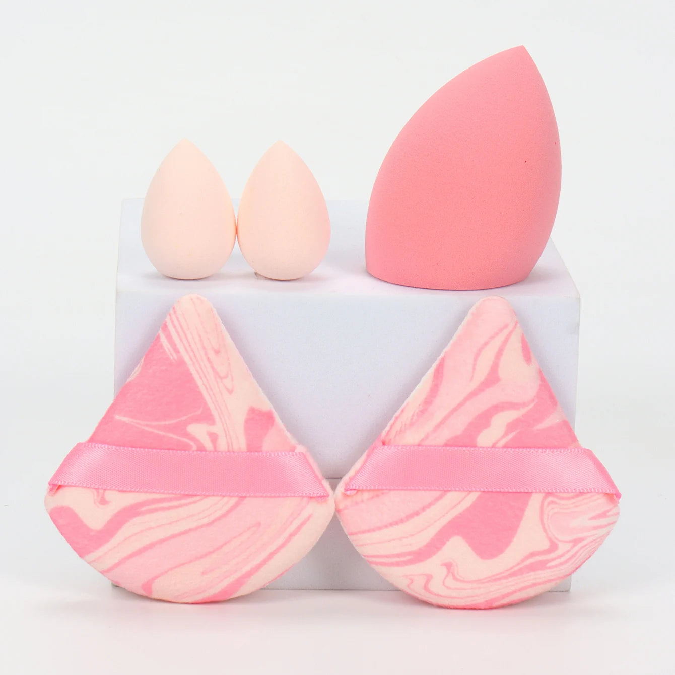 5Pcs Professional Makeup Sponge Set - Soft, Gentle, Multi-Purpose Tools for Perfect Foundation, Powder, and Blush Application