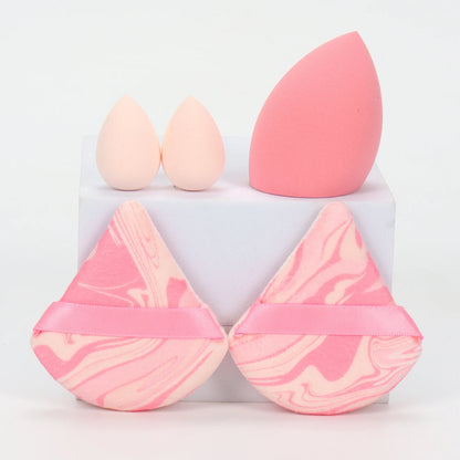 5Pcs Professional Makeup Sponge Set - Soft, Gentle, Multi-Purpose Tools for Perfect Foundation, Powder, and Blush Application