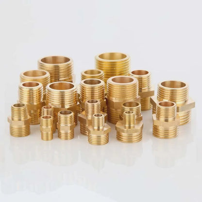 Brass Pipe Hex Nipple Fitting Quick Adapter 1/8" 1/4" 3/8" 1/2" 3/4" 1" 1-1/4"BSP Male Thread Water, oil and gas Connector