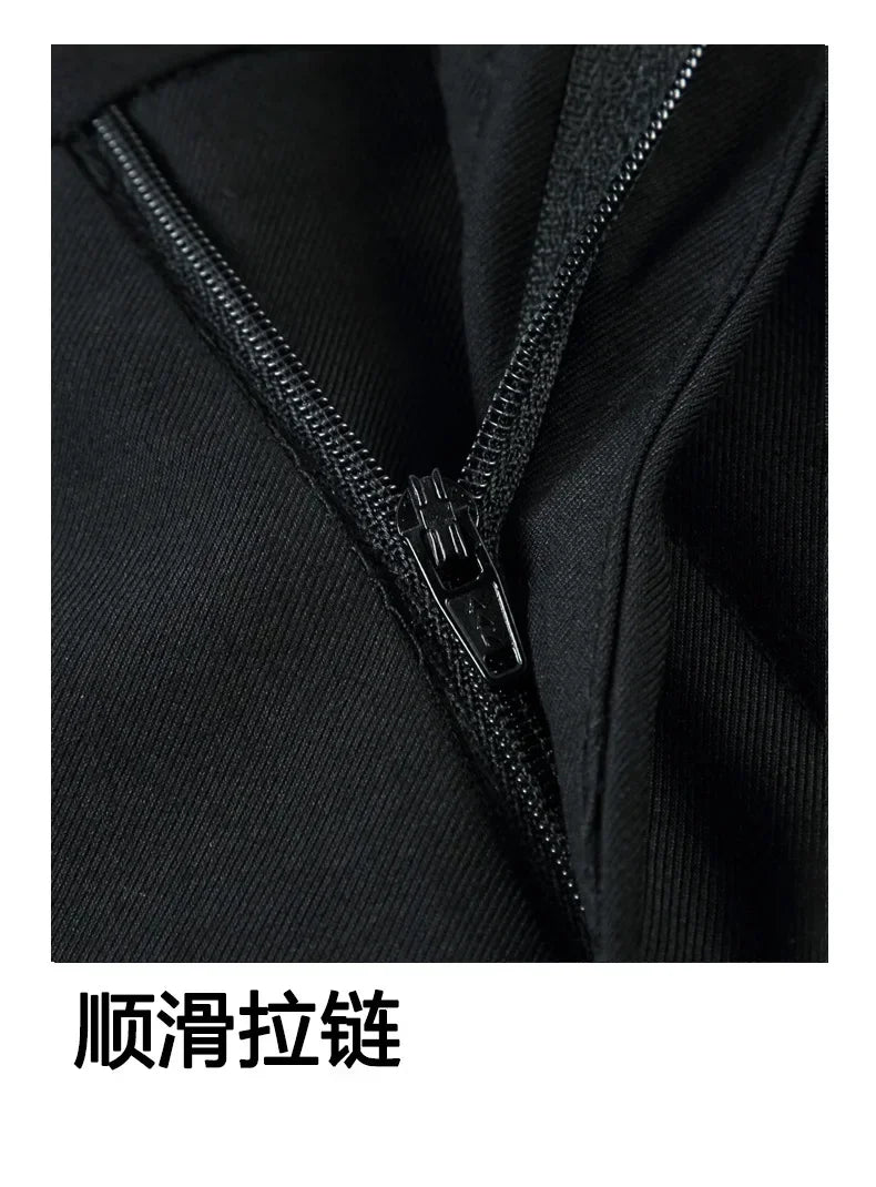 Suit S-8XL (Blazer+ Trousers) Men's Fashion Business Plus Size Gentleman's Casual Shirt for Work Slim-fit Wedding Formal Suit