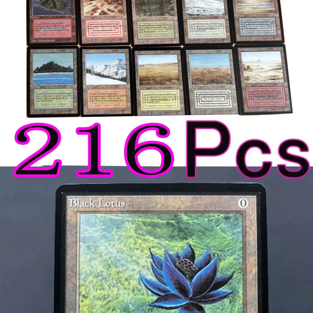 216 Pcs Black Core Cards P9 Dual Land Fetch Land Shock Lands  Proxy Cards