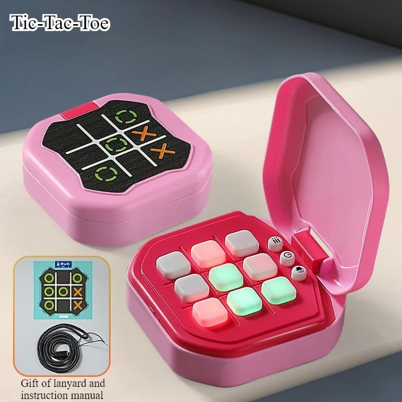 Tic-Tac-Toe Board Chess Set Portable For Adults KidsMultifunctional Electronic Games Montessori Puzzle Table Game Chess Board