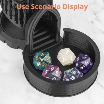 Dice Tower, RPG Collectible for Roleplaying Tabletop Games, Delivers Random Rolls Atmosphere to Every Session