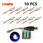 10PCS 0.8mm Pin RGB LED For LEGO Building Blocks USB Lamp DIY Street Light City Electric Decorate 1X1 Brick Compatible All Brand