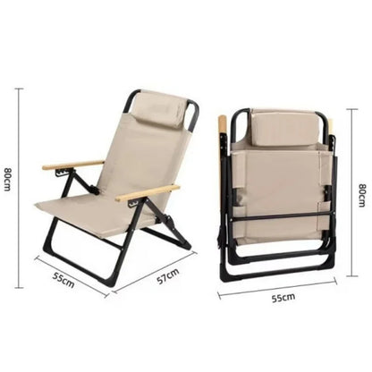 New Upgraded Kermit Chair 5 Gear Adjustable Angle Folding Chair Outdoor Camping High Back Chair Garden Recliner Fishing Chair