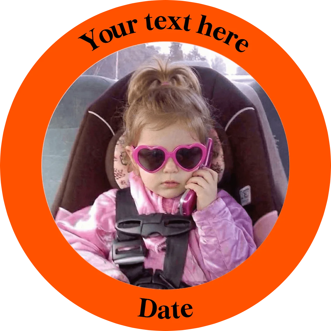 Custom Photo Stickers Personalized Waterproof Round Text Labels Custom Image Birthday Party Gift Wrapping Decor DIY Souvenir Kit