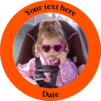 Custom Photo Stickers Personalized Waterproof Round Text Labels Custom Image Birthday Party Gift Wrapping Decor DIY Souvenir Kit