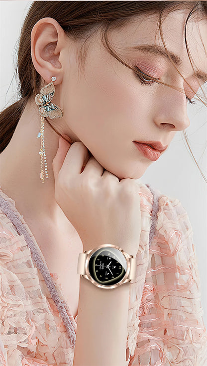 Nowy Smartwatch dla Kobiet 1.32 Cala AMOLED HD Ekran Sportowy Fitness Wodoodporny Zegarek Połączenia Bluetooth Cyfrowy Smartwatch Damski