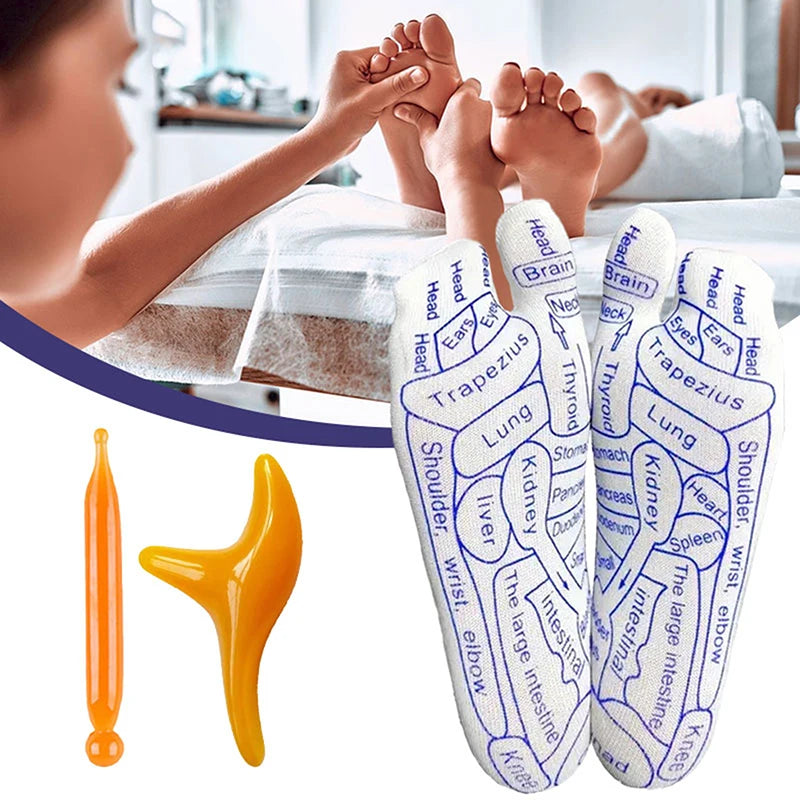 Massage Relieve Tired Feet Socks Acupressure Foot Massager Reflexology Socks Foot Point Tool Physiotherapy Sock Foot Care Tools