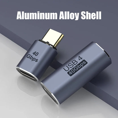 Złącze ładowarki USB 4.0 PD 100W 8K 60Hz do Macbooka 40Gbps Szybki adapter USB-C OTG U-kształtny prosty kąt męski na żeński