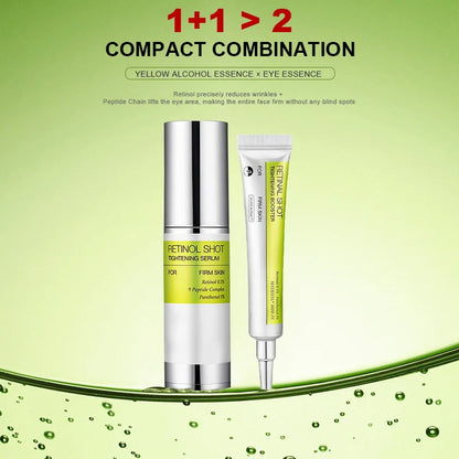 Korean Retinol Shot Tightening Facial Serum & Moisturizing Booster Eyes Cream, Facial Skin Firming Lifting,Reduce Fine Line
