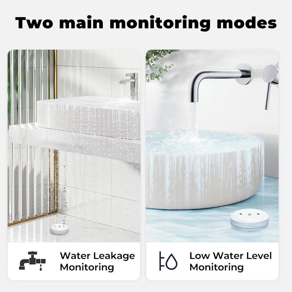 Zigbee Water Leak Sensor Smart Flood Detector App Remote Monitor Smart Life Home Assistant Kitchen Bathroom Security Alarm