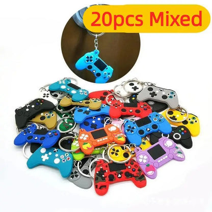 10/20PCS PVC Game Machine Keychain Keyring Cute Gamepad Joystick Key Chain Keychains Bag Car Hanging fit Men Boy Keys