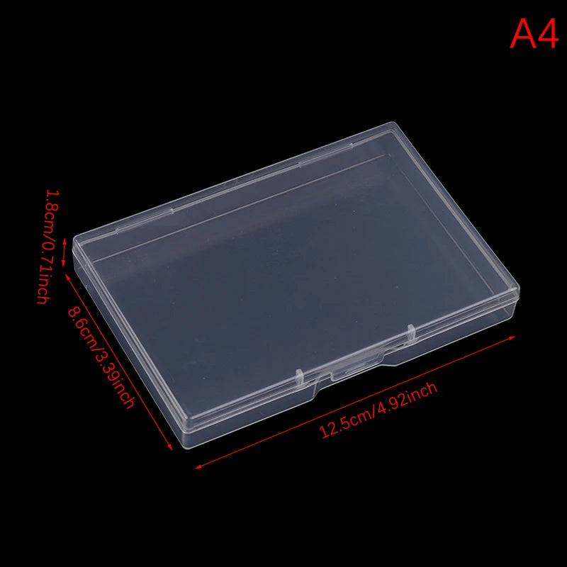 Transparent Plastic Box Rectangular Translucent Packing Box Storage Organizer Case Dustproof Durable Strong Jewelry Container