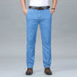 2026 Summer Branded Cloth Men's Business Casual Office Lightweight Lyocell Jeans Medium-high Waist Straight Loose Thin Trousers