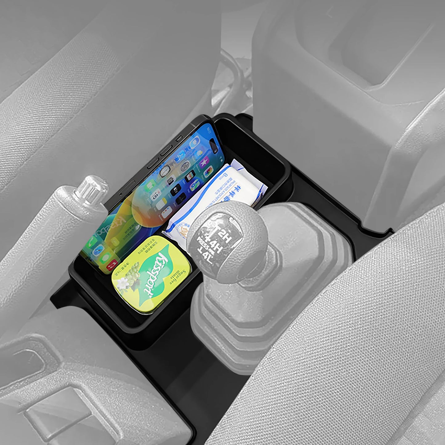 Car Gear Shift Storage Box Organizer Tray Cup Holder for Suzuki Jimny 5-door XL JC74 2024 2025 2026 AT Model Interior Accessory