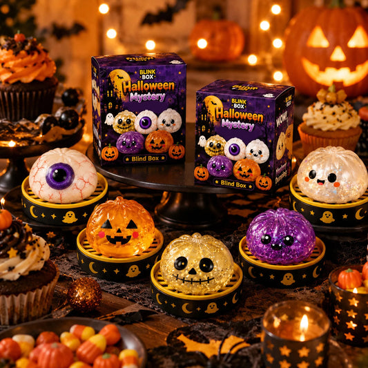Glitter Halloween Ghost Dumplings Squishy Soft Slow Rebound Resilience Decompression with Steamer Stuffed Skull-shaped Buns Gift
