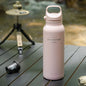 JUSTINLAU 600ML Insulated Bottle with Pop-up Lid Stainless Steel Keep Hot＆Cold Thermal Mug Outdoor Sports/Travel Water Cups