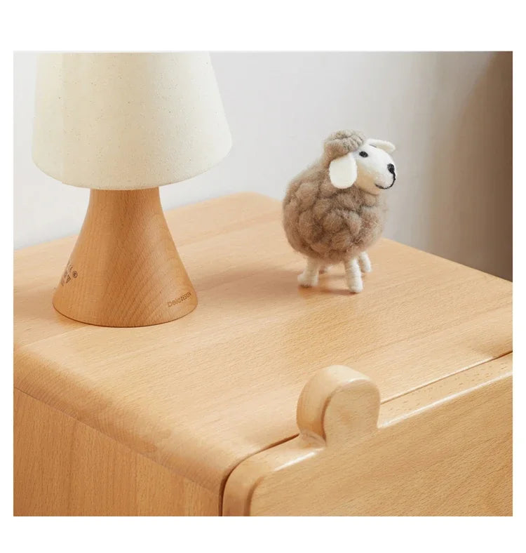 Solid Wood household Kindergarten Children's Bedside Table Apartment Dormitory Storage Cabinet Modern Kids Bedroom Nightstan