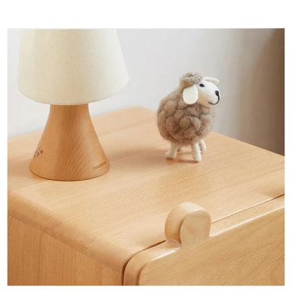 Solid Wood household Kindergarten Children's Bedside Table Apartment Dormitory Storage Cabinet Modern Kids Bedroom Nightstan