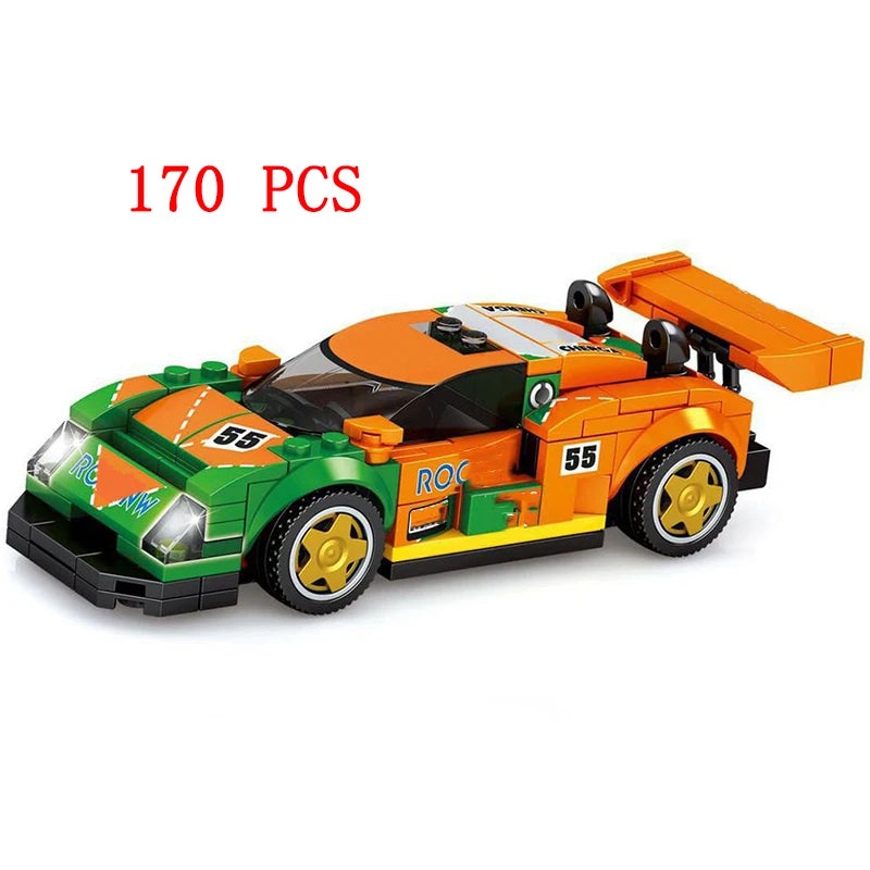 City Speed Racing MOC Car Sports Building Blocks Bricks Classic Rally sport Super Racer Vehicles Christmas gift Technical toys