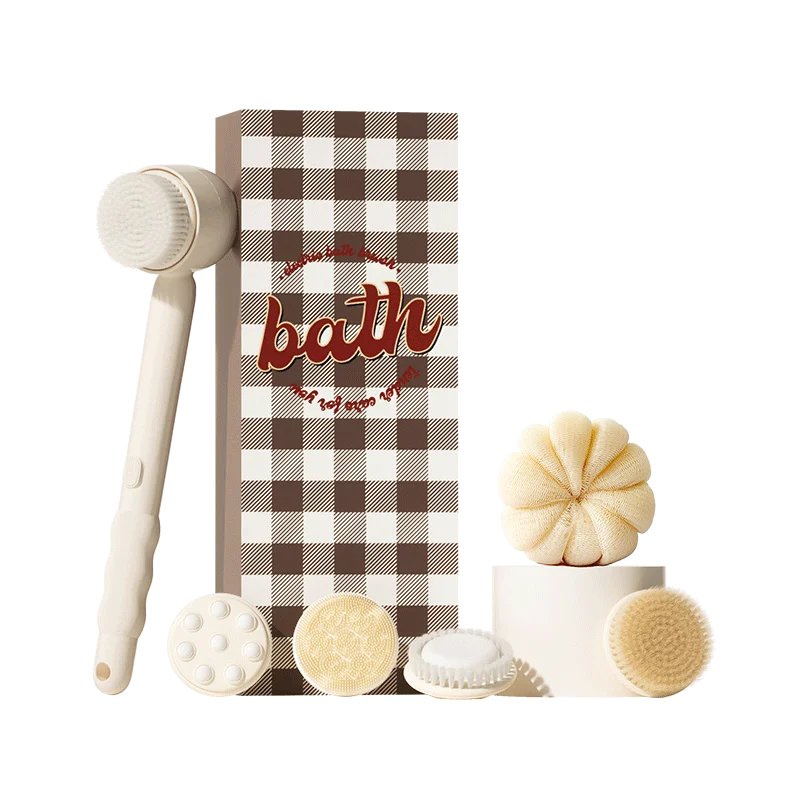 DOCO Electric Shower Brush Foot trimmer Multi functional Back Rubbing Massage Body Rubbing Towel Long handled Back Brushing Tool