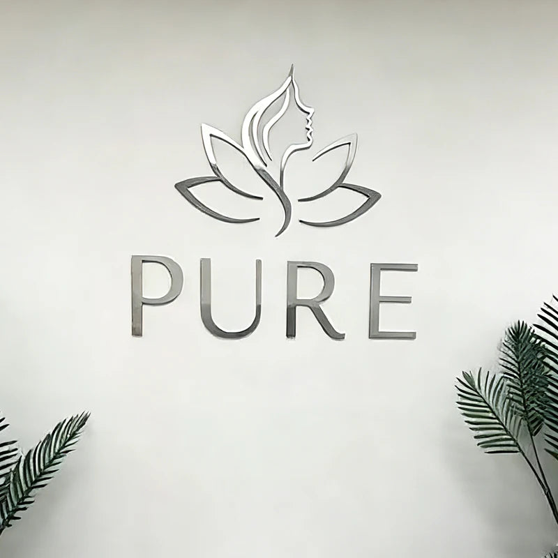 Custom Logo Wall Sign 3D Laser Cut Beauty Salon Sign, Business Signboard Personalized Logo Sign Company Logo For Wall Decoration