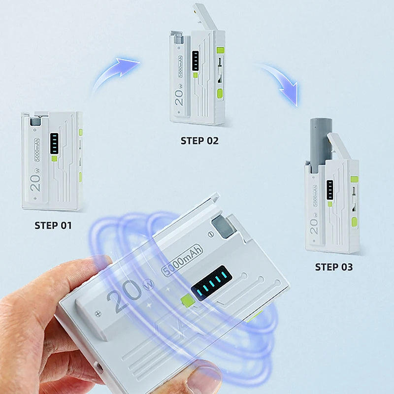 20W DIY Power Bank Box 21700 Universal Battery Charger Case Type-C Fast Charging For Mobile Phone Not Including Batteries