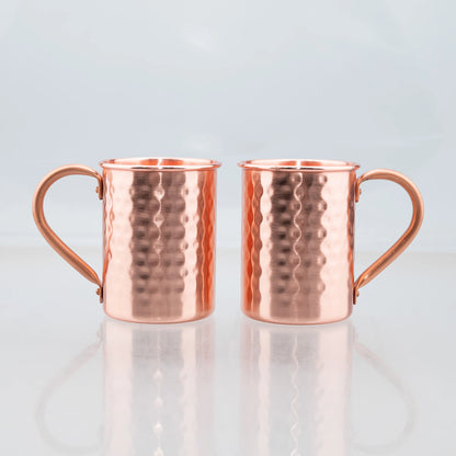 400ml Vintage Pure Copper Cup, Thickened Hammer Texture 100% Copper Breakfast Milk Coffee Mug, Handcrafted Tea Tumbler Drinkware