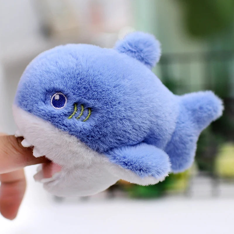 Seal Shark Whale Beluga Keychain Pendant Doll Mini Marine Animal Plush Keyring  Backpack Pendant Decor Kawaii Pendant Doll