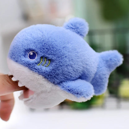 Seal Shark Whale Beluga Keychain Pendant Doll Mini Marine Animal Plush Keyring  Backpack Pendant Decor Kawaii Pendant Doll