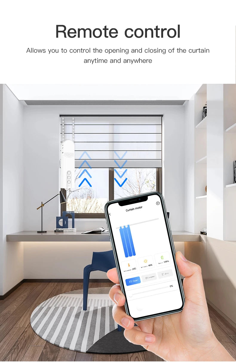 Tuya Zigbee Smart Motorised Blind Automatic Electric Roller Shutter Shadows Robot Driver Google Home Yandex Alice Alexa Voice