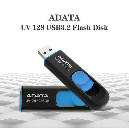 ADATA Original USB Flash Drive 32gb 64gb 128gb 256gb UV128G USB3.2 Pen Drive Memory Stick for Computer and USB-A Device