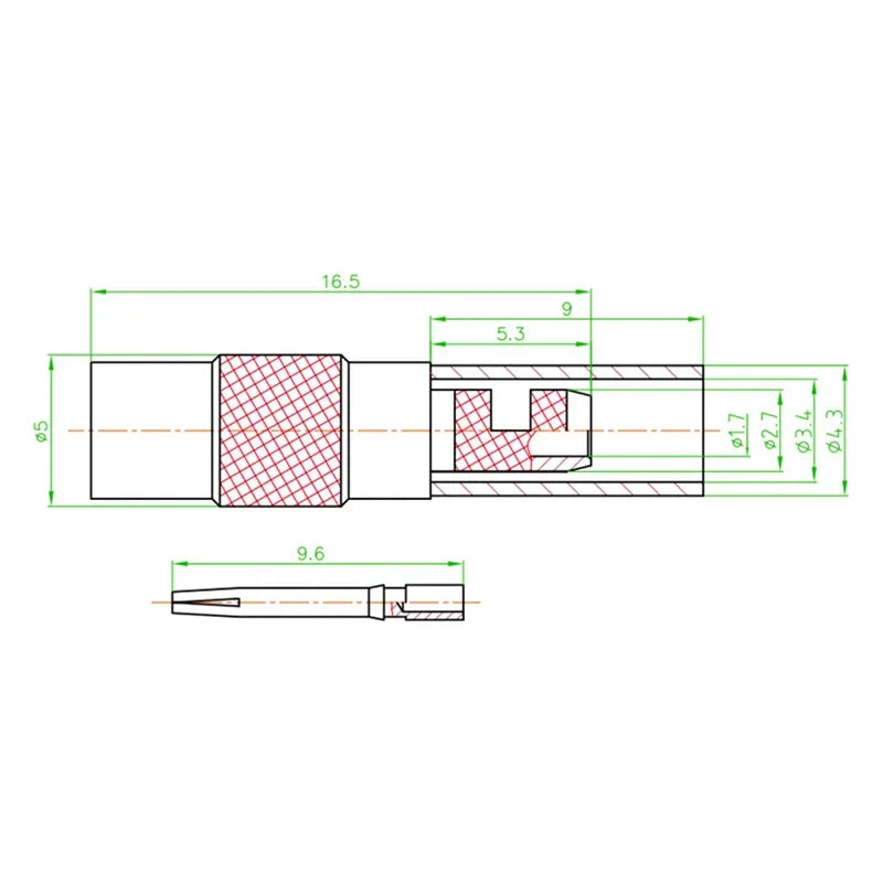 MCX MMCX RF Connector  Male/Female Straight Adapters RG316/RG174 Crimp Connectors for WiFi Antenna Applications