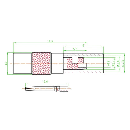 MCX MMCX RF Connector  Male/Female Straight Adapters RG316/RG174 Crimp Connectors for WiFi Antenna Applications