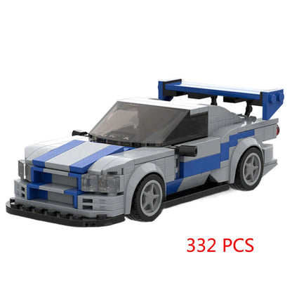 City Speed Racing Car Model Building Blocks DIY Bricks MOC Toy Classic Rally Sports Super Racer Vehicle Christmas gift technique