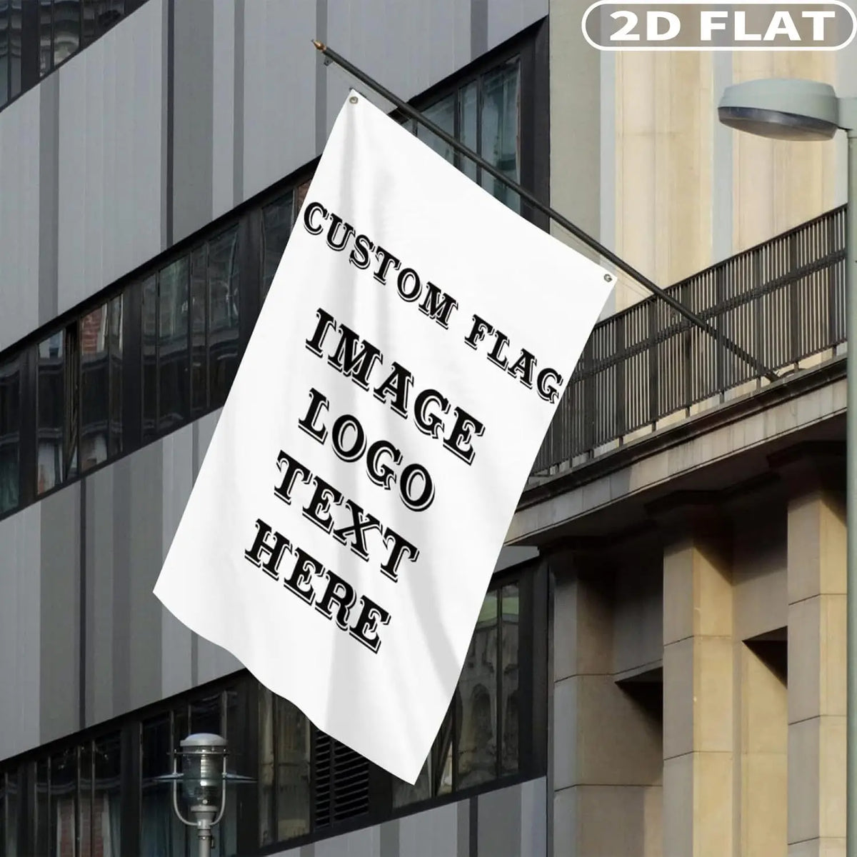 2D FLAT 1pc Custom Vertical Single-Sided Printing Flag, Flag with 2 Grommets, Suitable for Outdoor Garden Yard Outdoor Using