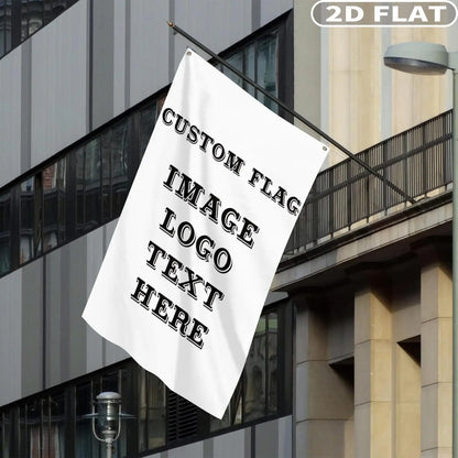 2D FLAT 1pc Custom Vertical Single-Sided Printing Flag, Flag with 2 Grommets, Suitable for Outdoor Garden Yard Outdoor Using