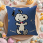Cute Snoopy Pillow Case Natural Linen Organic Fabric Double-Sided Printing Sofa Home Decor Gift Cushion Cover