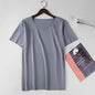 1pcs Men T-shirts Ice Silk Traceless Slim T Shirt For Man Seamless Casual V-neck Short Sleeve Tee Male Summer Thin Clothing Tops