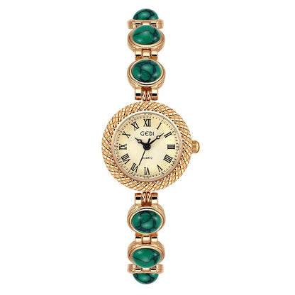 Women Bracelet Watch Ancient Luxury Premium Cat Eye Stone Colorful chain Watches Waterproof Ladies Fashion Quartz Wristwatch